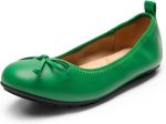 Women's Flats, Foldable Ballet Flats for Women, Bowknot Round Toe Comfort Light Weight Slip-On Dress Shoes