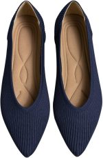 Women's Flats Shoes Pointed Toe Knit Ballet Comfortable  Slip On Flat