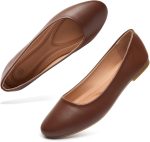Women's Flats Shoes Ballet Flats Dress Shoes Comfortable PU Leather Slip on Shoes for Women