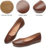 Women's Flats Shoes Ballet Flats Dress Shoes Comfortable PU Leather Slip on Shoes for Women - Image 2