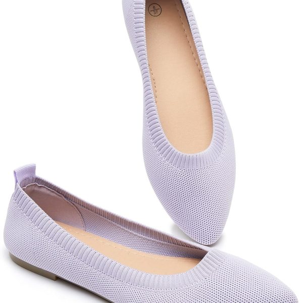 Women's Mesh Flats Shoes Pointed-Toe Dress Shoes for Women Black Flats Shoes Comfortable Memory Foam Flats Shoes