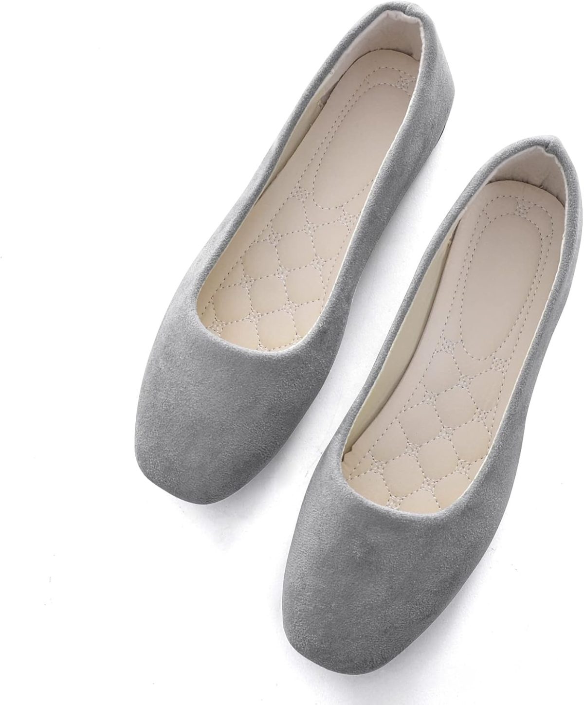Women Comfort Square Toe Ballets Flats, Slip On Classical Walking Shoes for Wedding/Driving/Dating - Image 1