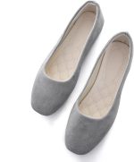 Women Comfort Square Toe Ballets Flats, Slip On Classical Walking Shoes for Wedding/Driving/Dating