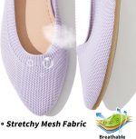 Women's Mesh Flats Shoes Pointed-Toe Dress Shoes for Women Black Flats Shoes Comfortable Memory Foam Flats Shoes - Image 2