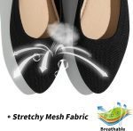 Women's Mesh Flats Shoes Pointed-Toe Dress Shoes for Women Black Flats Shoes Comfortable Memory Foam Flats Shoes - Image 2