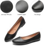 Women's Flats Shoes Ballet Flats Dress Shoes Comfortable PU Leather Slip on Shoes for Women - Image 2