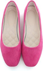 Women Comfort Square Toe Ballets Flats, Slip On Classical Walking Shoes for Wedding/Driving/Dating - Image 2