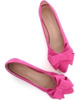 Bowknot Ballet Flats Women's Pointy Toe Flat Shoes Suede Dress Shoes Wear to Work Slip On Moccasins - Image 2