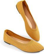 Women's Mesh Flats Shoes Pointed-Toe Dress Shoes for Women Black Flats Shoes Comfortable Memory Foam Flats Shoes